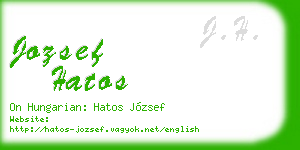 jozsef hatos business card
